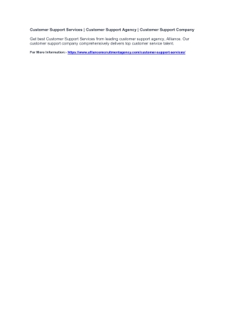 Customer Support Services | Customer Support Agency | Customer Support Company
