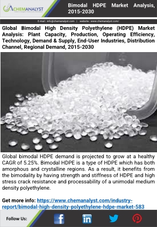 Bimodal High Density Polyethylene (HDPE) Market Share, Size, Trends, Growth,2030