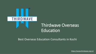 Best Overseas Education Consultants in Kochi
