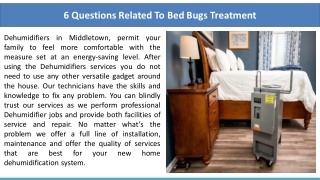 6 Questions Related To Bed Bugs Treatment