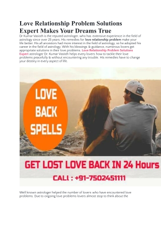 Love Relationship Problem Solutions Expert.docx