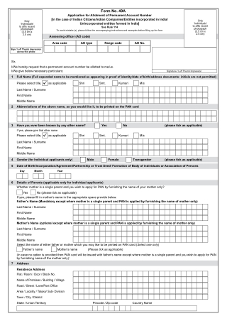 Online PAN Application Form 49a - Alankit.in