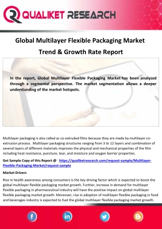 Global Multilayer Flexible Packaging Market 2020-2027 : Insights &  Key Player,