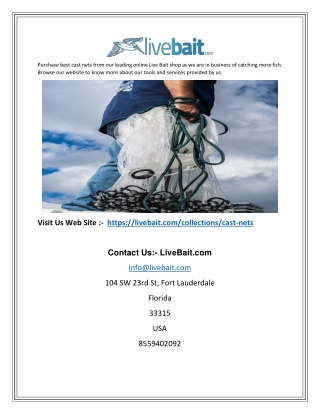 Best Cast Nets | Livebait.com