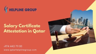 Salary Certificate Attestation in Qatar