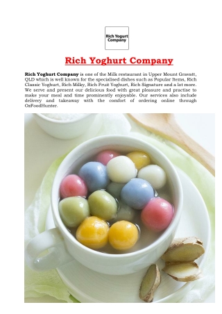 5% Off - Rich Yoghurt Company - Upper Mount Gravatt, QLD
