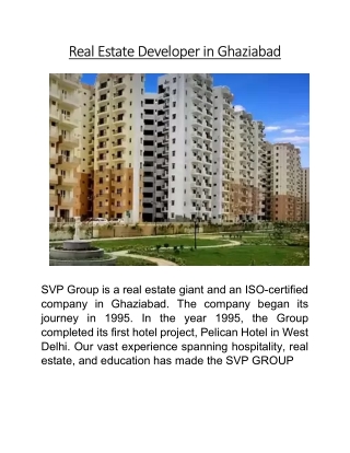 Real Estate Developer in Ghaziabad