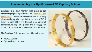 Understanding the Significance of GC Capillary Column
