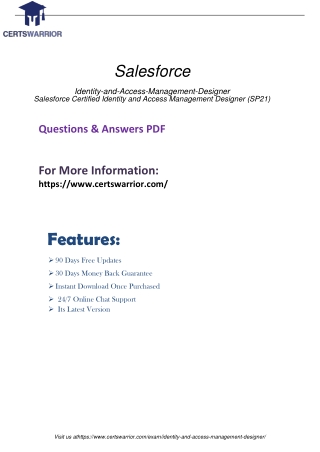 Identity-and-Access-Management-Designer PDF Training Guides Preparation Material