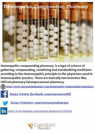 Homeopathic Compounding Pharmacy CA