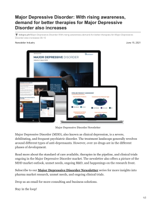 Major Depressive Disorder