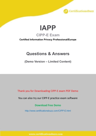 CIPP-E Certification Cost