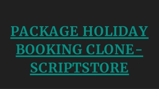 package Holiday Booking Clone-Scriptstore