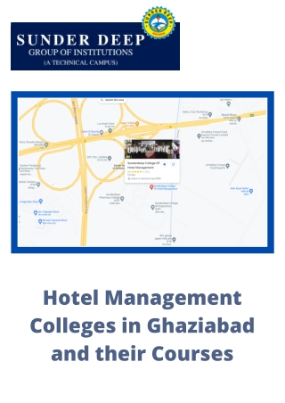 Hotel Management Colleges in Ghaziabad and their Courses