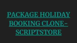 package Holiday Booking Clone-Scriptstore