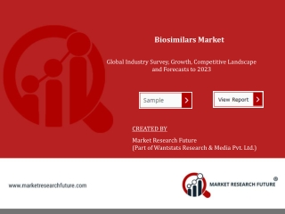 Biosimilars Market to Witness Major Growth in Coming Years