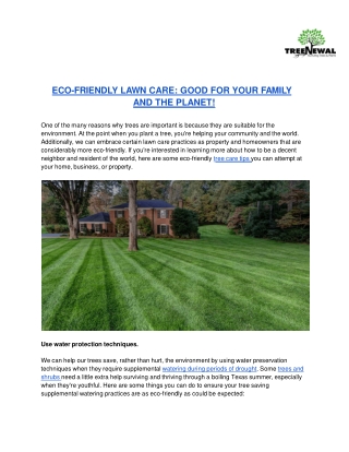 ECO-FRIENDLY LAWN CARE_ GOOD FOR YOUR FAMILY AND THE PLANET