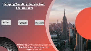 Scraping Wedding Vendors from Theknot.com