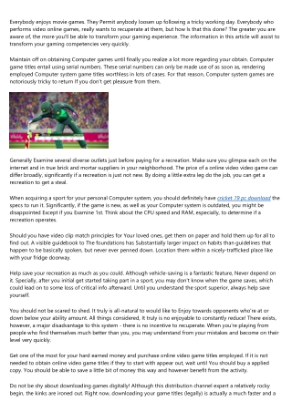 The Most Pervasive Problems in cricket 19 pc download