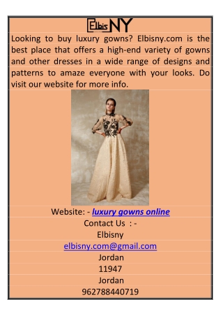 Luxury Gowns Online Elbisny.com