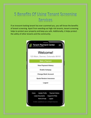 5 Benefits Of Using Tenant Screening Services