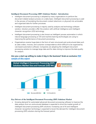 Intelligent Document Processing (IDP) Solutions Market