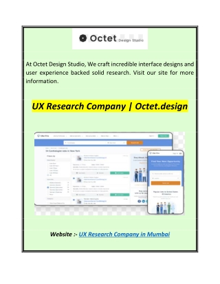 UX Research Company  Octet.design