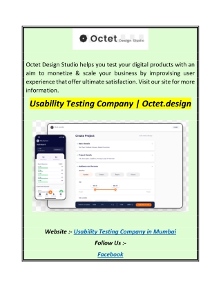 Usability Testing Company  Octet.design