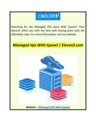 Managed Vps With Cpanel  Eleven2