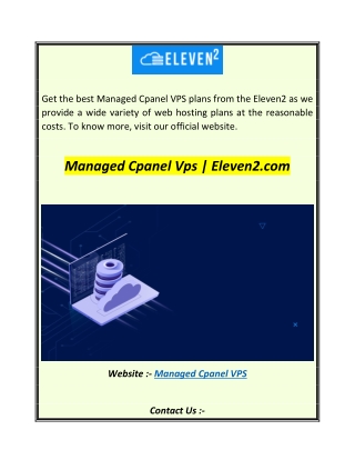 Managed Cpanel Vps  Eleven2