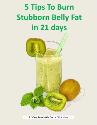 How To Lose Weight Fast with 21 days smoothie diet