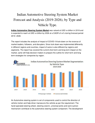 Indian Automotive Steering System Market