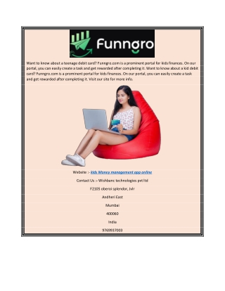 Kids Money Management App Online  Funngro.com