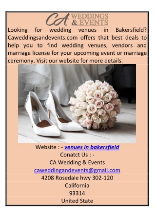 Venues in Bakersfield Caweddingsandevents.com