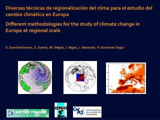 Diversas técnicas de regionalización del clima para el estudio del cambio climático en Europa