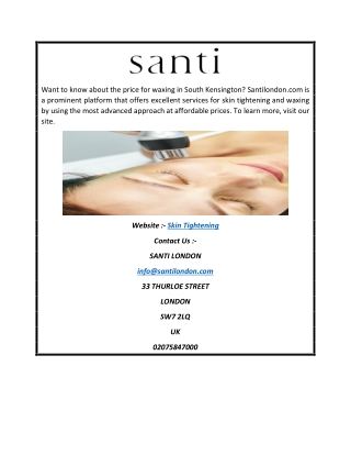 Skin Tightening | Santilondon.com