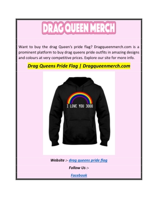 Drag Queens Pride Flag  Dragqueenmerch