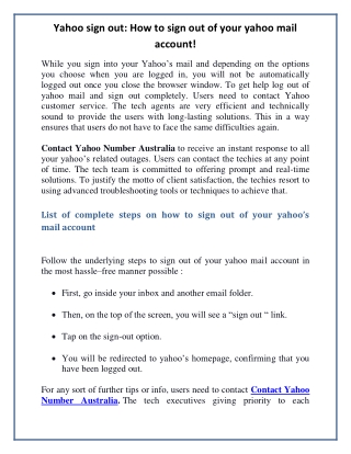Yahoo Sign Out: How To Sign Out Of Your Yahoo Mail Account!