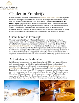 Chalet Frankrijk