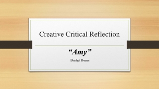 Creative Critical Reflection