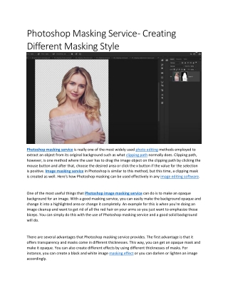 Photoshop Masking Service