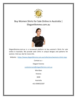 Buy Women Shirts for Sale Online in Australia  Elegantfemme.com.au-converted (1)