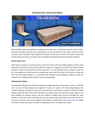 Trade Show Cases