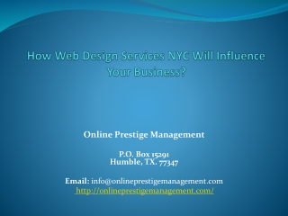 How Web Design Services NYC Will Influence Your Business
