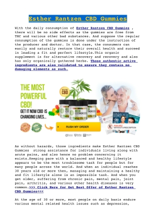 Esther Rantzen CBD Gummies