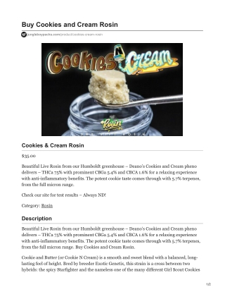 Cookies and Cream Rosin