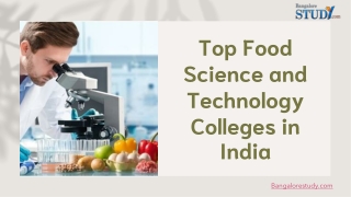 Top Food Science and Technology Colleges in India