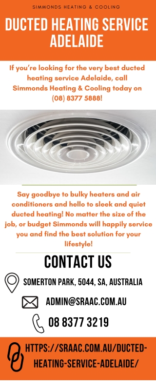 Ducted Heating Service Adelaide