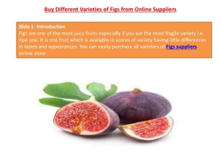 Buy Different Varieties of Figs from Online Suppliers