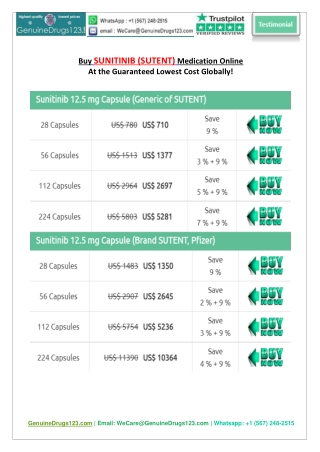 Buy SUTENT Capsule Online